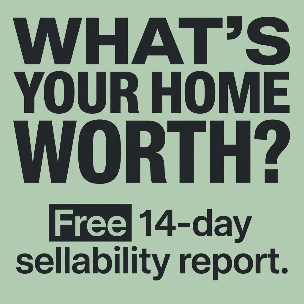 14-Day Home Sellability Report — Free Valuation ad for Real Estate