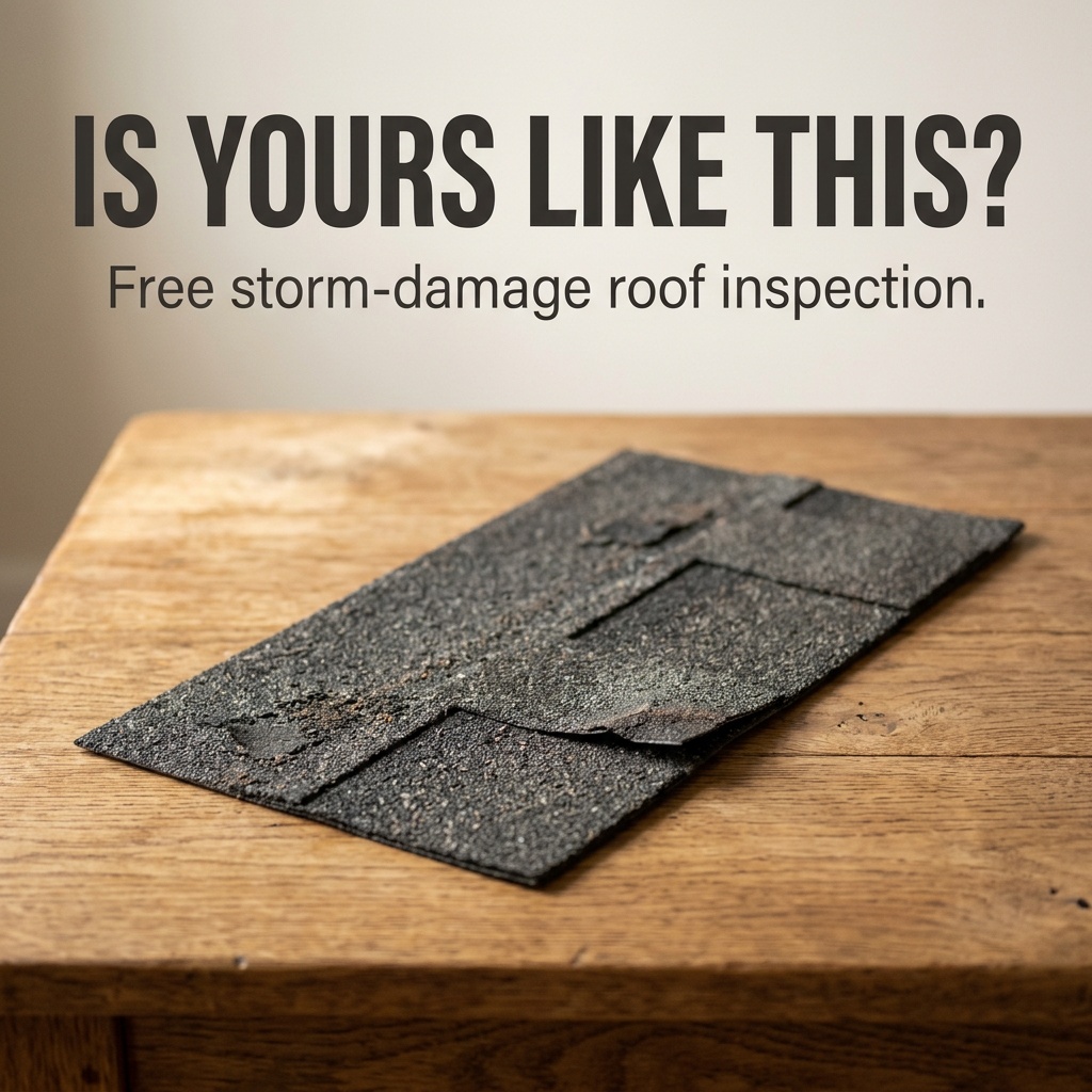 Free Roof Inspection + Storm Damage Report ad creative