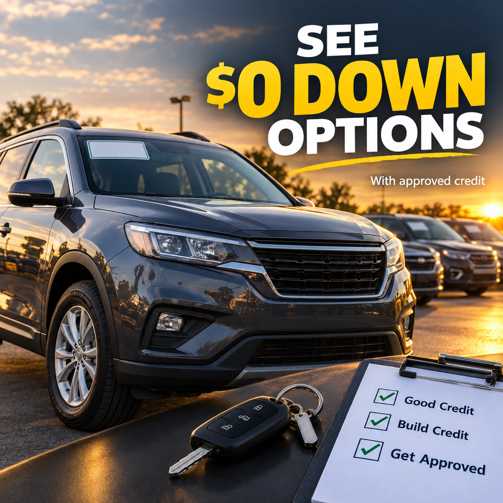 Drive Today, $0 Down Financing ad for Auto Dealers